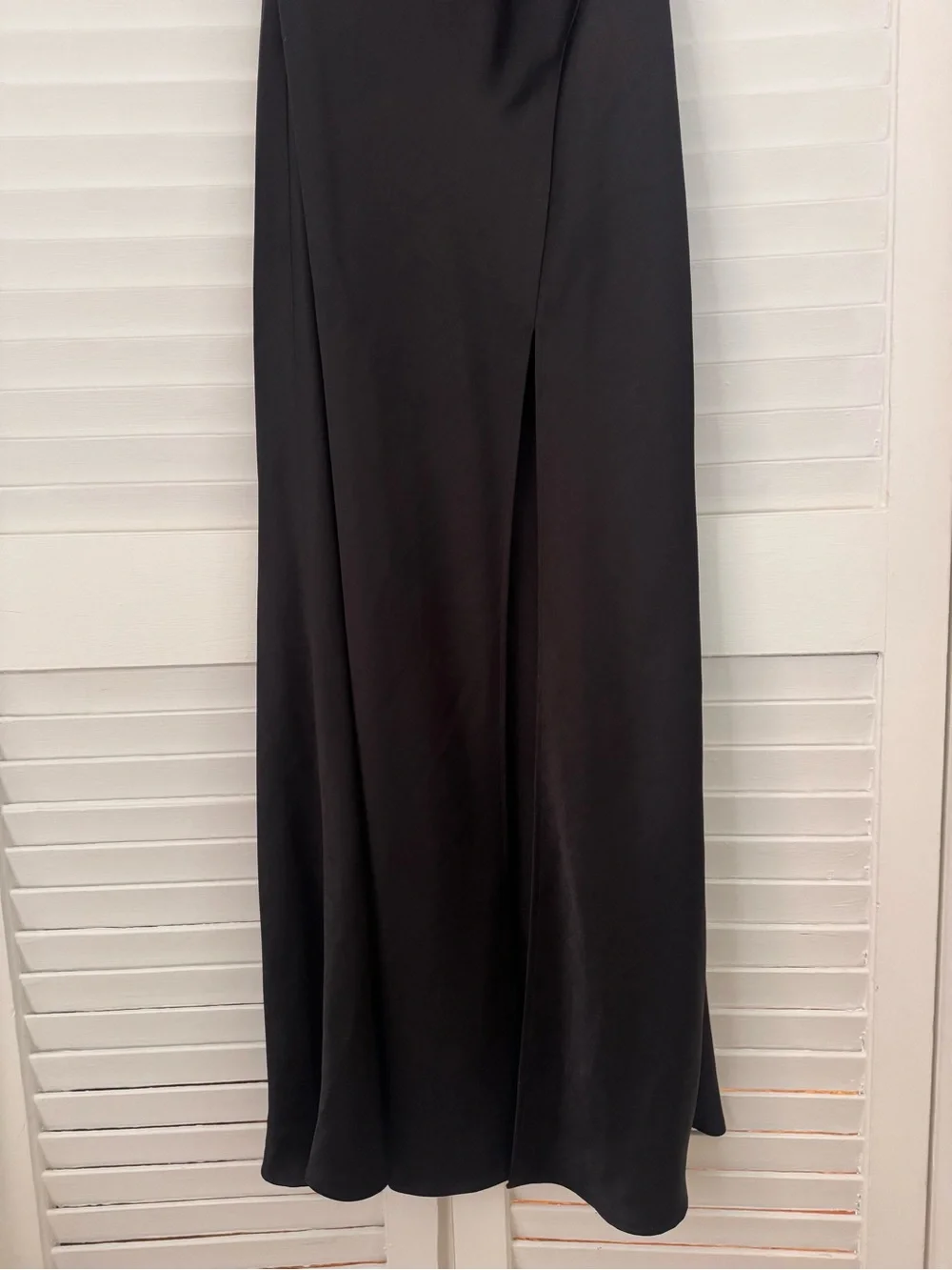 NWOT Bec + Bridge The Dreamer Asym Dress in Black Satin